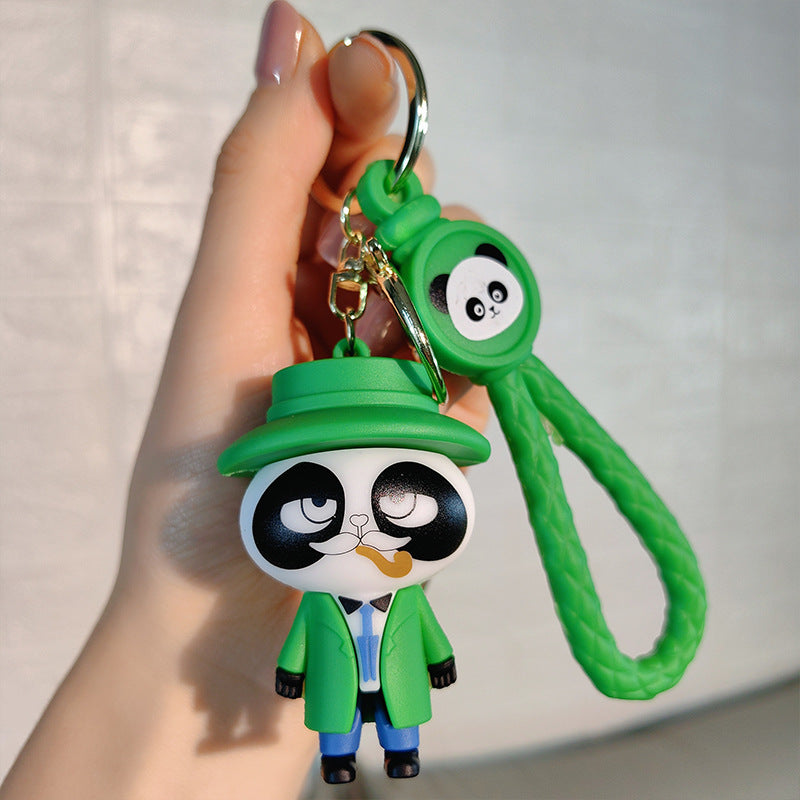 Wholesale Creative PVC National Trend Panda Keychain